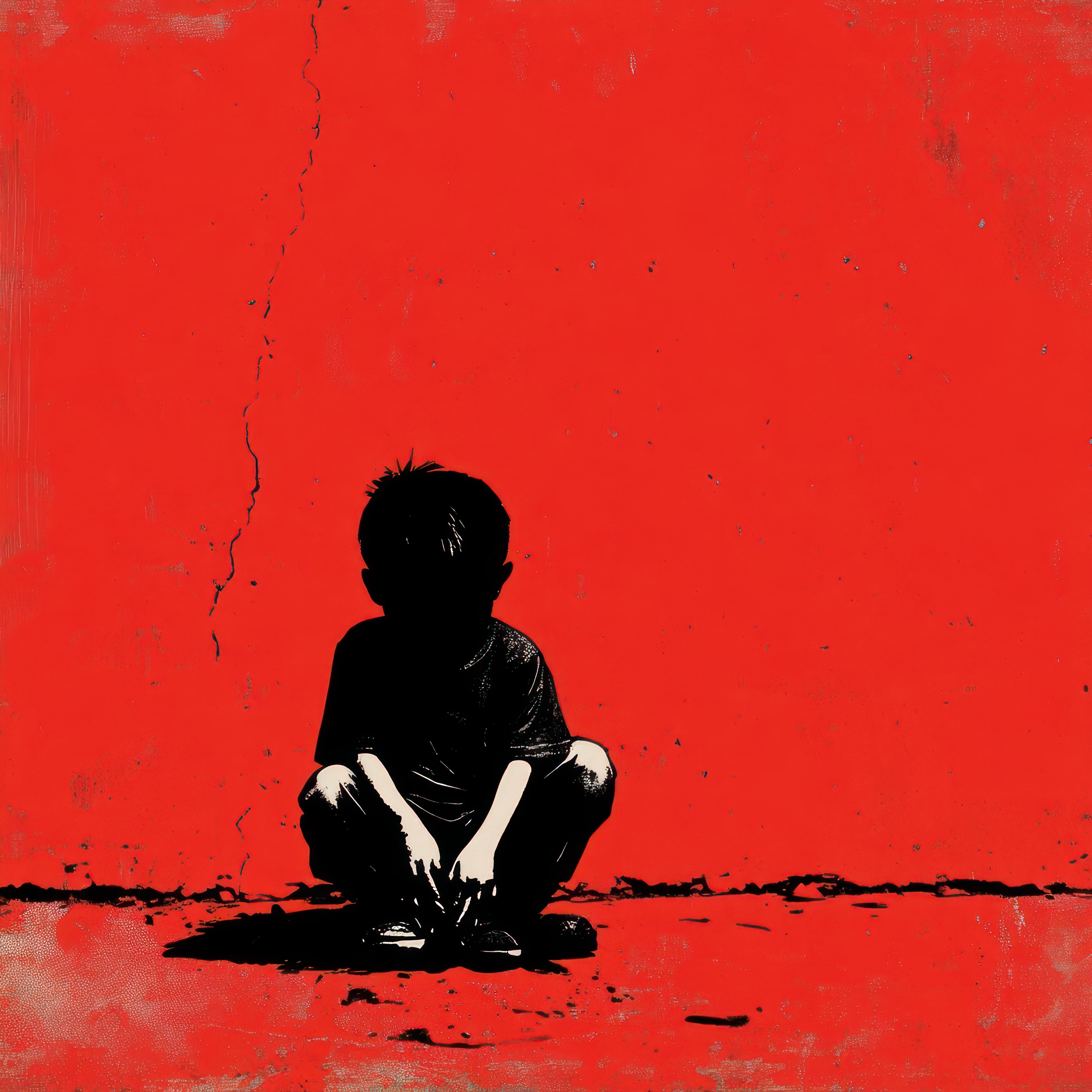 isolated-black-white-real-sad-kid-illustration-silhouette-background